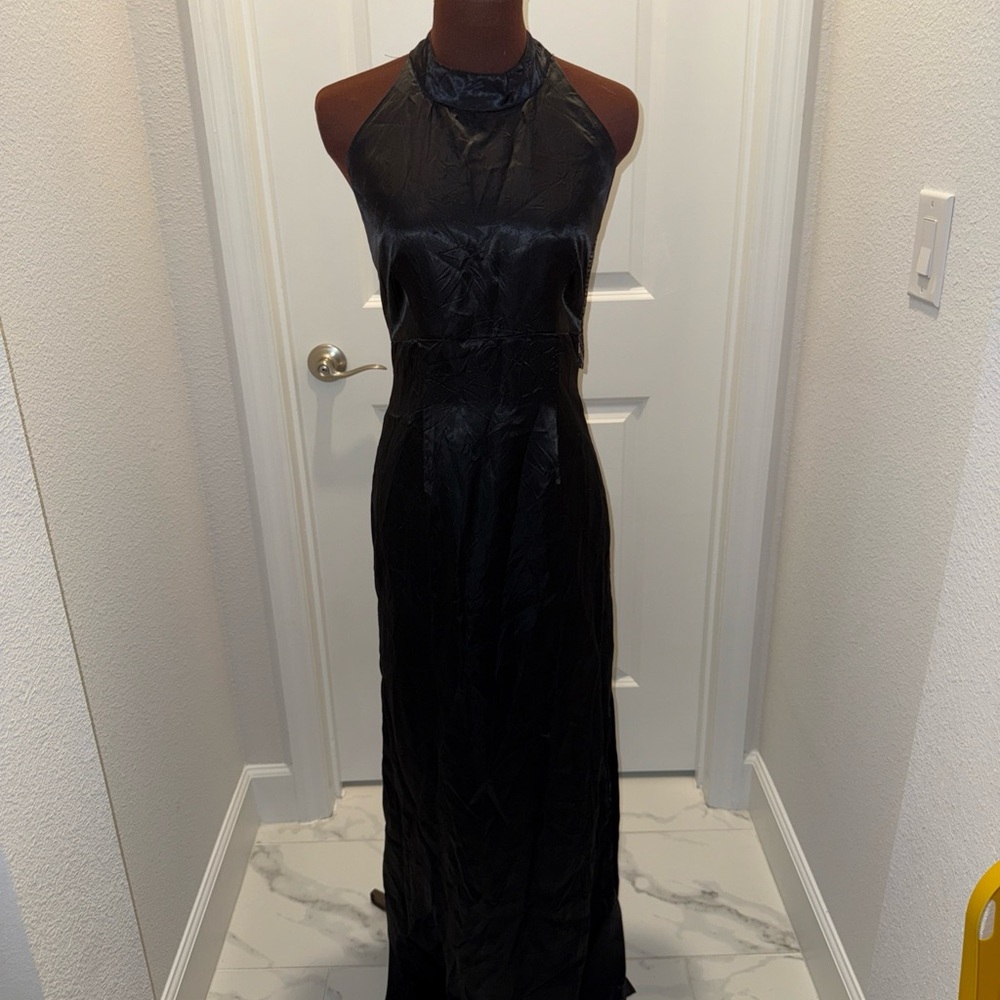 Source Unknown Black Backless Dress
